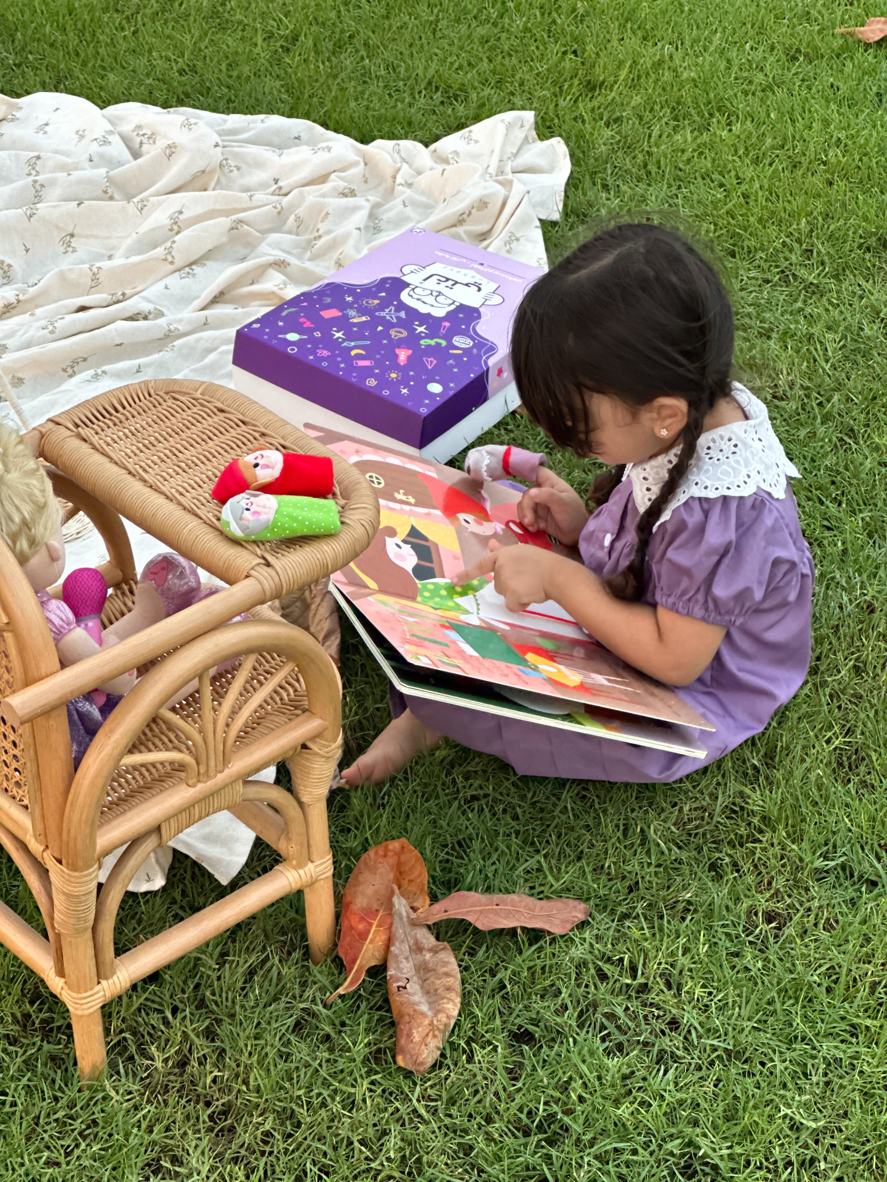 قصة مع دمى الأصابع - ليلى ذات الرداء الأحمر