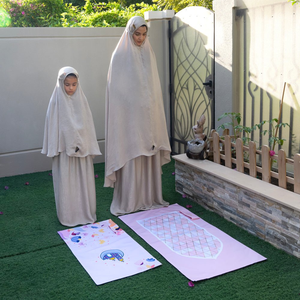 طقم صلاة الأميرة المسلمة - وردي