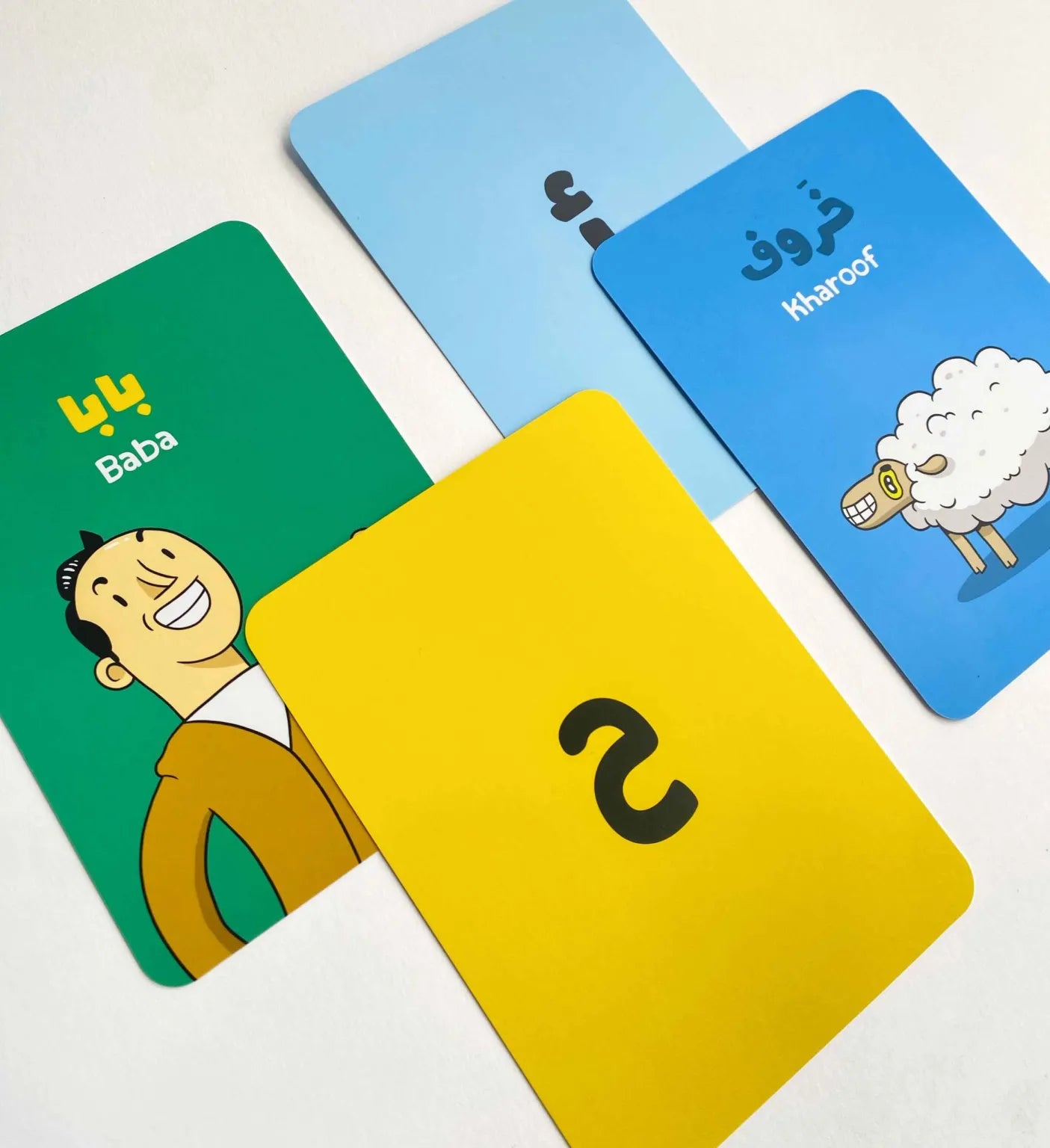 بطاقات الحروف - آدم ومشمش