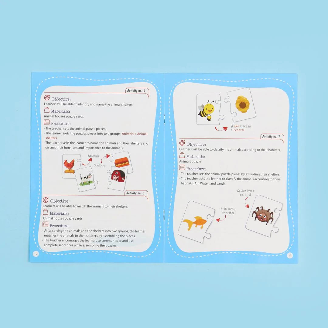 حقيبة مونتيسوري التعليمية الأولى - الحيوانات